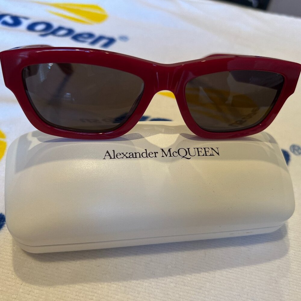 Alexander Mcqueen Sunglasses AM0419S - Size 56-18-145 - Red